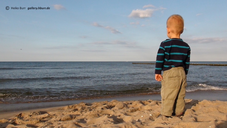 Hannes am Strand in Usedom