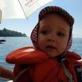 Hannes auf dem Segelboot
