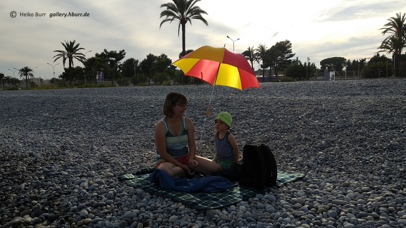 Abend am Strand in Antibes