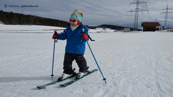 Das erste Mal auf Ski - Skilift Laichingen