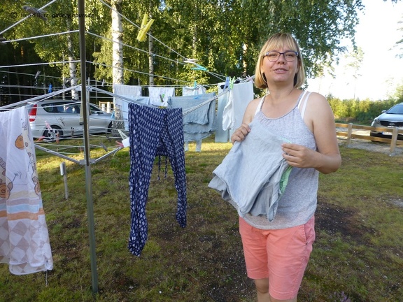 Heute mal Campingplatz: wir müssen Wäsche waschen!