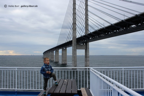 Fahrt unter der Öresundbrücke