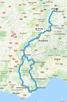 Reiseroute auf GoogleMaps